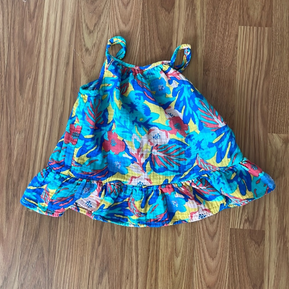Cat & Jack Toddler Fun Open Back Summer Top Us Size 5 (fits like 4T)